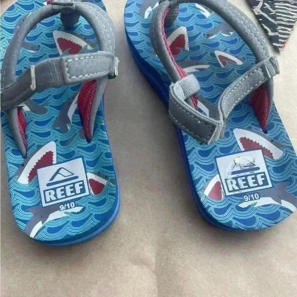 REEF 9/10 Shark Sling Back Flip Flops